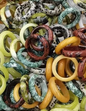 情侣天然水晶东陵玉跑环戒指配饰