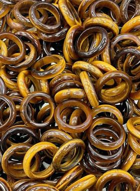 6MM天然水晶彩色戒指食指戒圈