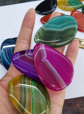 diy天然条纹玛瑙随形饰品吊坠