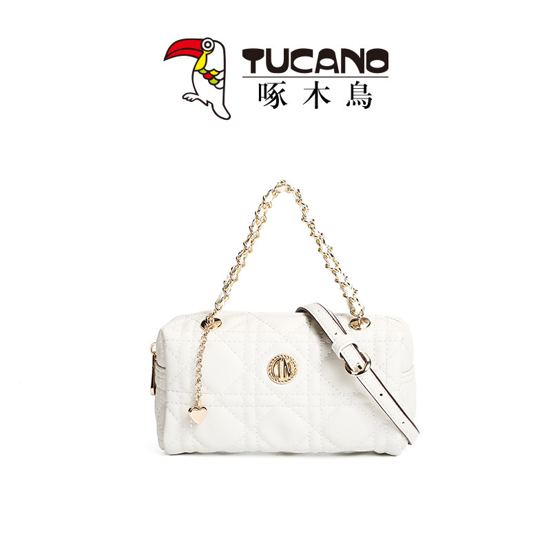 啄木鸟女包2025新款真皮牛皮手提包官网正品小香风链条单肩斜挎包