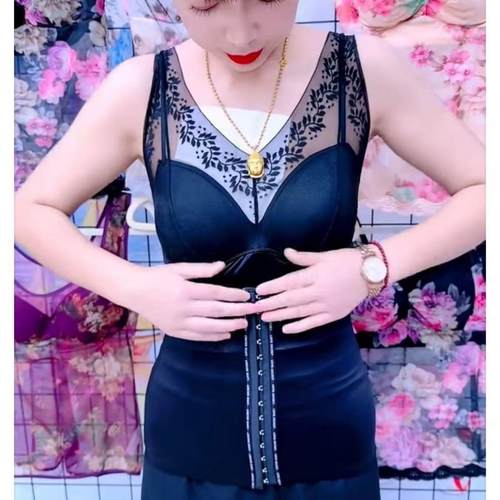 强力带胸垫塑形美体神器收腹背心收肚子上托束腰修身塑身上衣聚拢