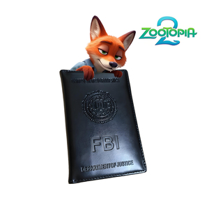 疯狂动物城2周边朱迪尼克COS警官证真皮卡包证件包卡套