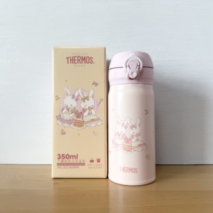 膳魔师彼得兔保温杯350ml不锈钢真空保温瓶卡通兔子粉色便携水杯