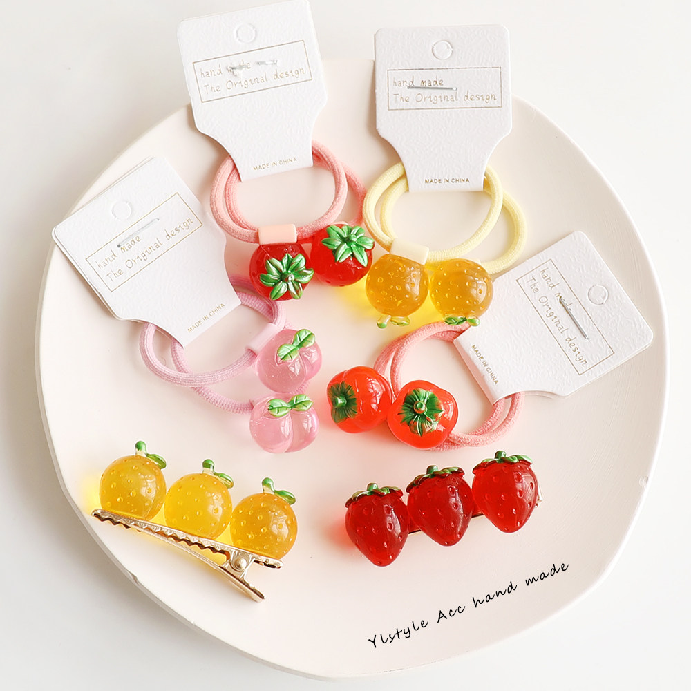 半立体透明水果柿子草莓树脂发夹果冻色发卡发圈皮筋发饰,饰品/流行首饰/时尚饰品新,发饰,淘宝优惠券,粉丝福利购,淘宝优惠卷
