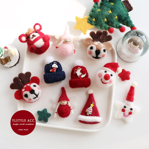 手作帽子雪人麋鹿胸针毛衣