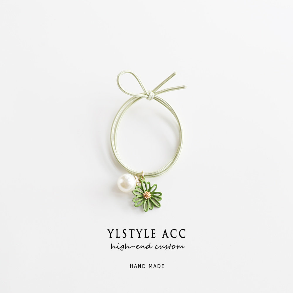 Ylstyle原创金属烤漆小花朵弹力发圈小清新皮筋扎马尾发绳发饰女