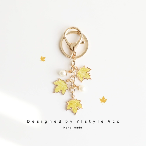 Кленовый лист, брелок, небольшая сумка, подвеска, аксессуар для влюбленных