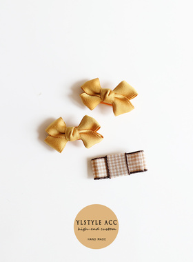 Ylstyle acc可爱姜黄色发夹全包宝宝鸭嘴夹发卡刘海夹儿童发饰品