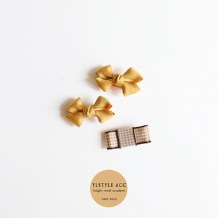 Ylstyle acc可爱姜黄色发夹全包宝宝鸭嘴夹发卡刘海夹儿童发饰品