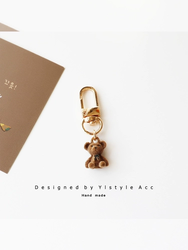 Милый маленький металлический трехмерный брелок, защитный USB-флеш-накопитель, украшение на сумку, аксессуар, с медвежатами