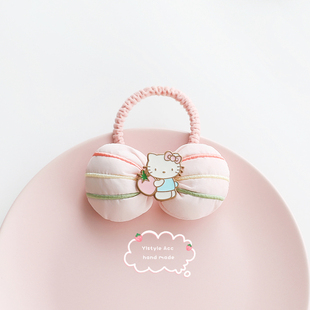 卡通kt猫充棉蝴蝶结发圈甜美少女心马尾皮筋头绳扎头发百搭发饰