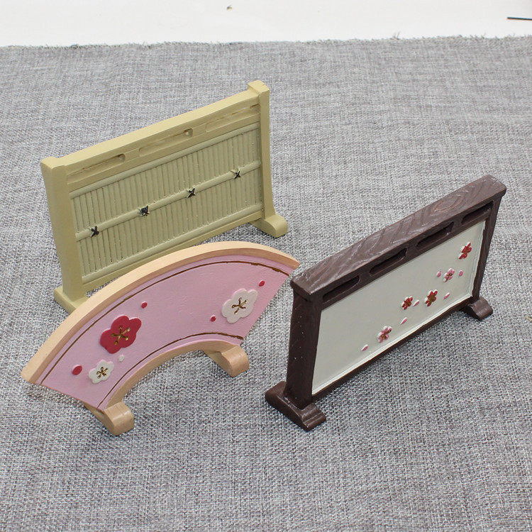 zakka杂货加藤真治DECOLE concombre树脂仿竹编屏風公仔場景摆件