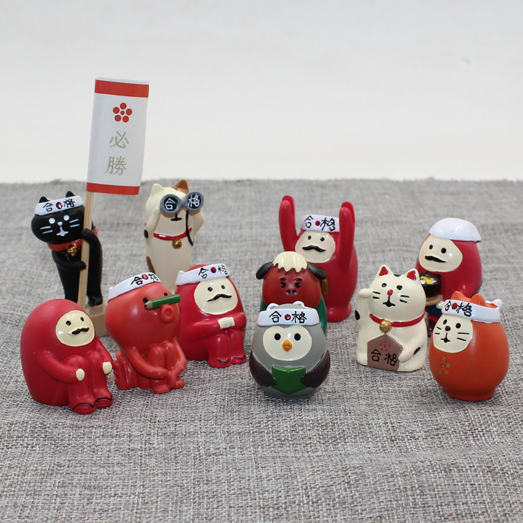 日本考试系列章鱼达摩公仔摆件