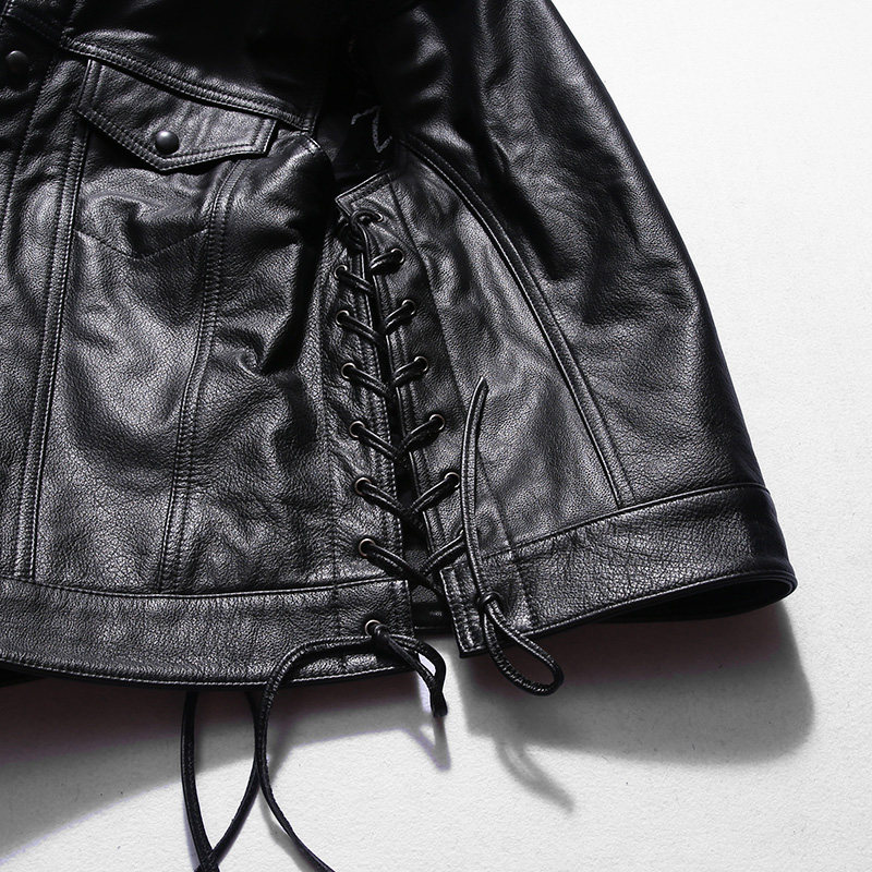 BIKER VEST VEST MENS MENS LEATHER VEST FIRST LAYER CALFSKIN SPRING SUMMER NEW LARGE SIZE LARGE LEATHER VEST