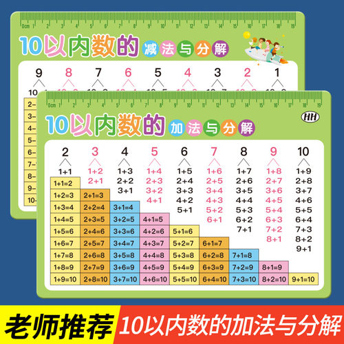 课本同步防水10以内加减法卡片
