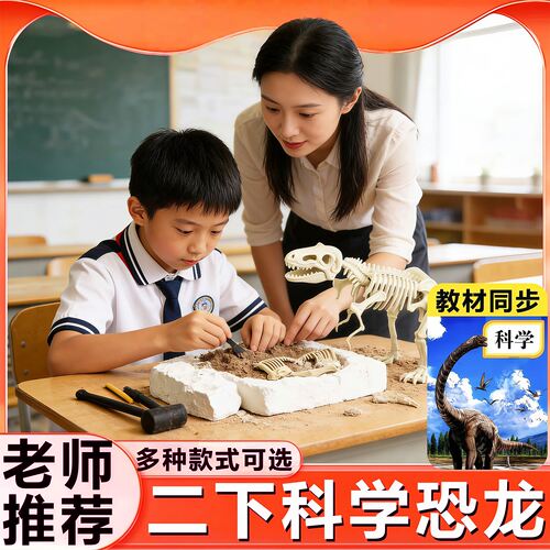 【场景还原】恐龙化石挖掘套装