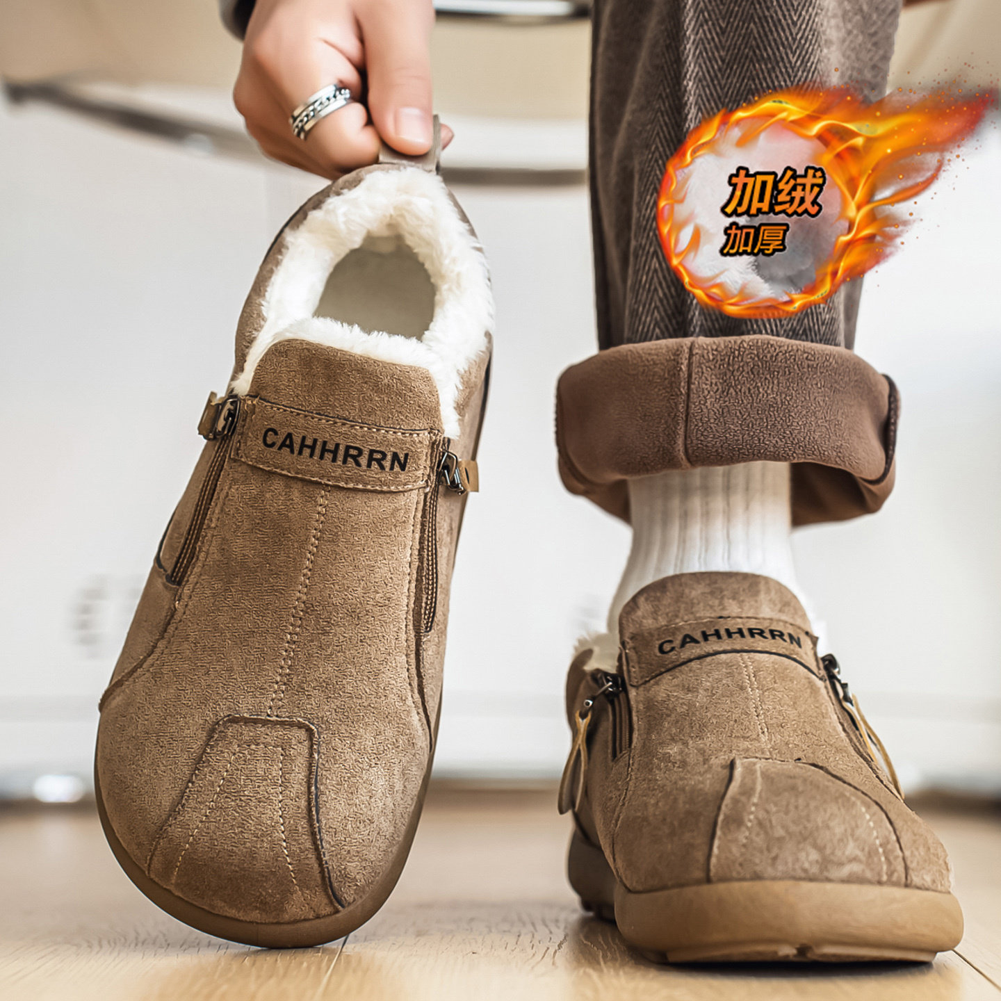 勃肯男鞋冬季加绒保暖软底防寒棉鞋一脚蹬防滑运动休闲鞋2026新款,流行男鞋,单鞋,淘宝优惠券,粉丝福利购,淘宝优惠卷