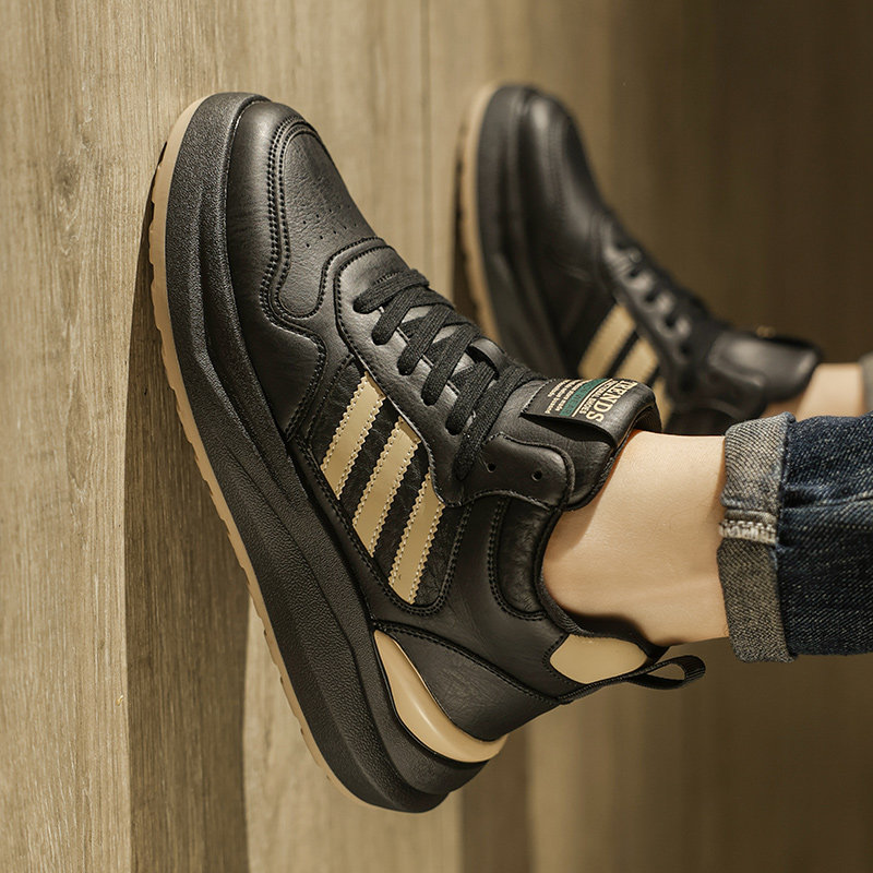 男鞋夏季透气潮流百搭厚底防水运动高帮板鞋男士2024新款小白潮鞋