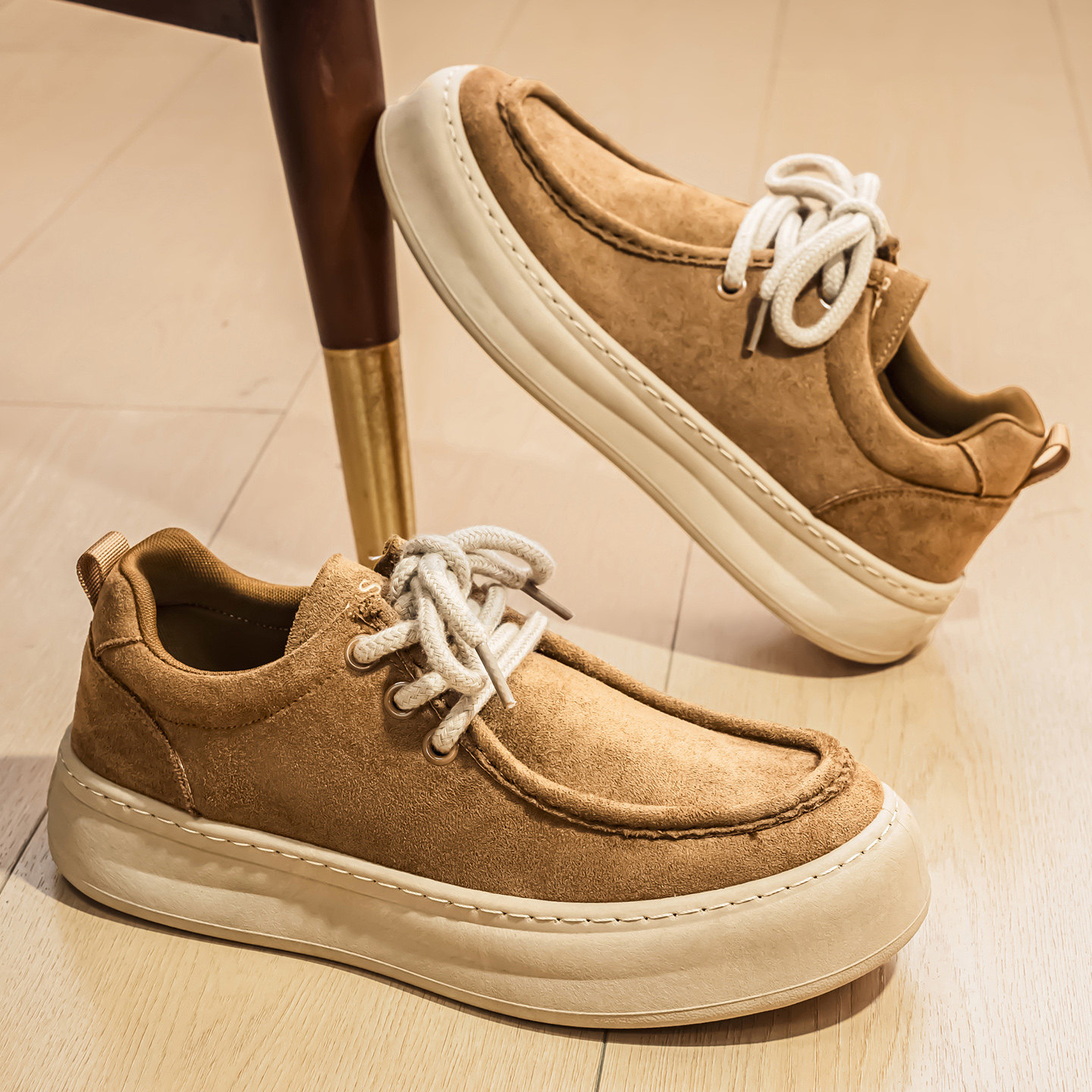 莆田男鞋冬季厚底休闲皮面袋鼠板鞋男士潮流百搭低帮运动豆豆潮鞋,流行男鞋,单鞋,淘宝优惠券,粉丝福利购,淘宝优惠卷