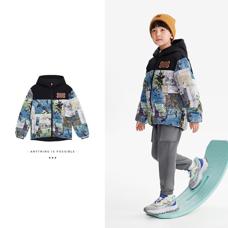 Lining/李宁正品冬季儿童运动生活宽松保暖防风运动服 YYMS063