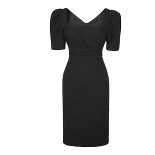 短袖收腰显瘦赫本法式连衣裙2025夏季新款通勤女装高级感a字裙子