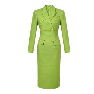 气质连衣裙女神范千金感气场强大内搭秋冬加厚收腰成熟御姐职业装