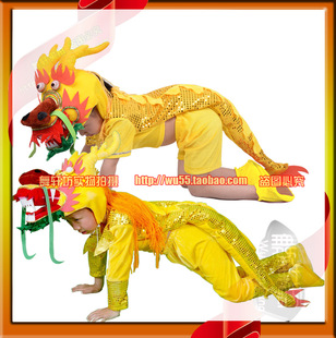 十二生肖舞龙服装幼儿园海龙动物服装小龙人演出服装舞蹈表演服装