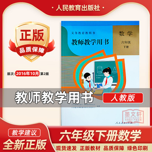 2024小学教师用书 6年级数学六年级下册教师教学用书 六下数学教参 小学六年级下册数学教学参考书数学老师备课资料书