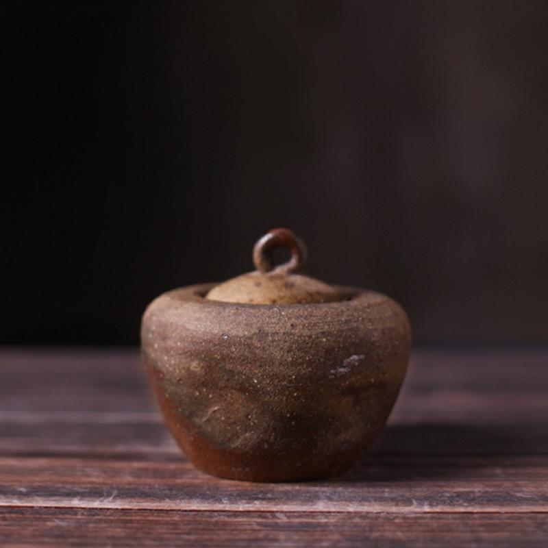 老岩泥粗陶茶叶罐收纳罐防潮便携