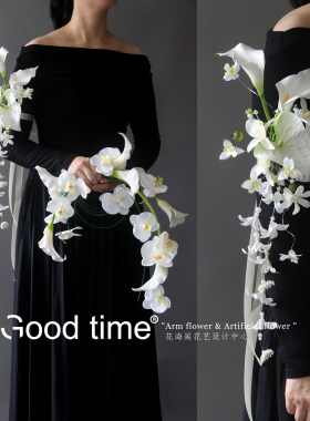 绿白法式仿真手臂花 新娘拍照装饰摄影结婚庆领证花束手捧花