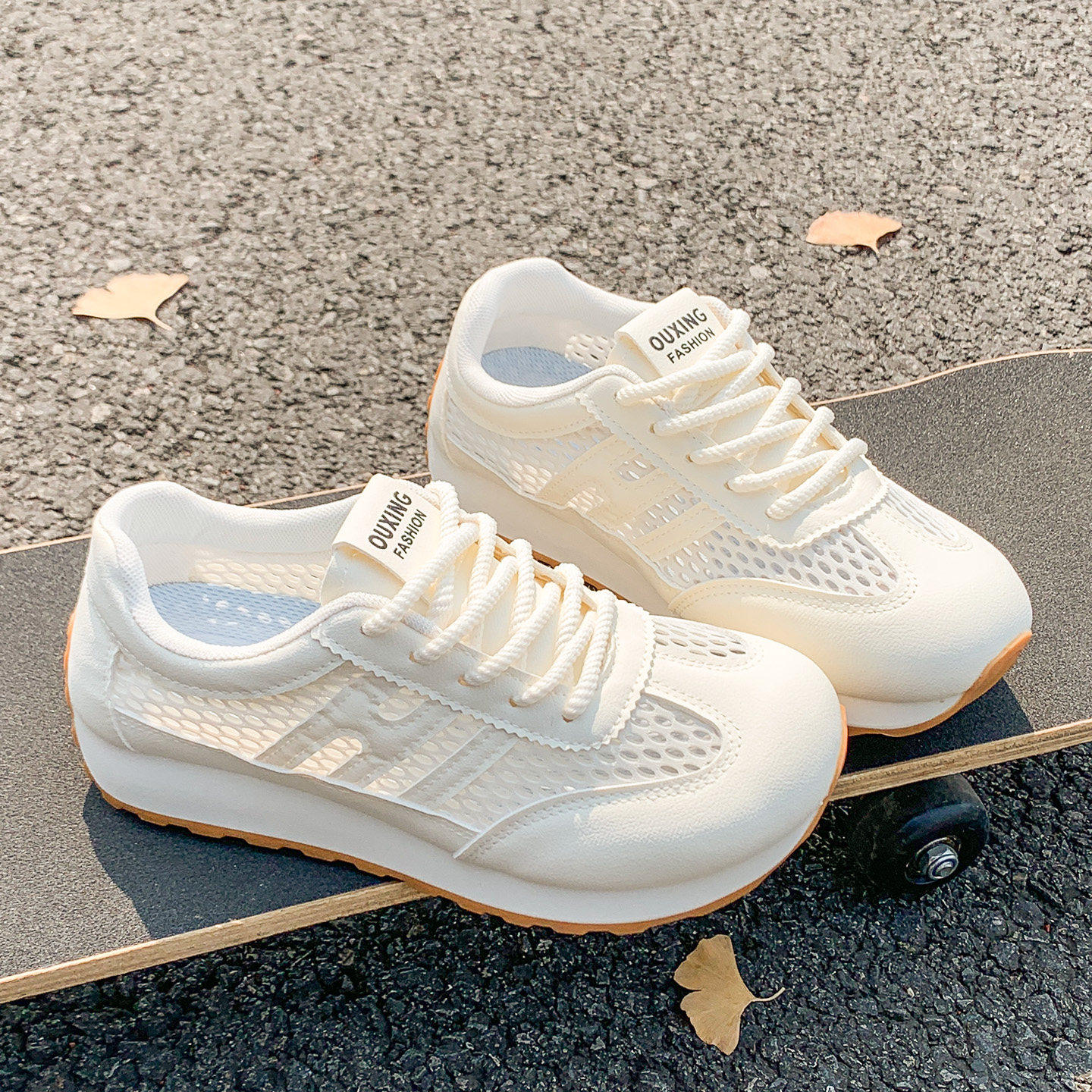 薄款网面运动鞋女2026新款夏季透气不闷脚减震跑步软底轻便德训鞋