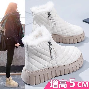 真皮雪地靴女2023冬季新款加绒加厚保暖高帮靴子短靴防滑厚底棉鞋