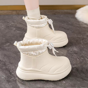 雪地靴女冬季加绒加厚棉鞋女士皮面防水防滑保暖厚底面包短靴爆款
