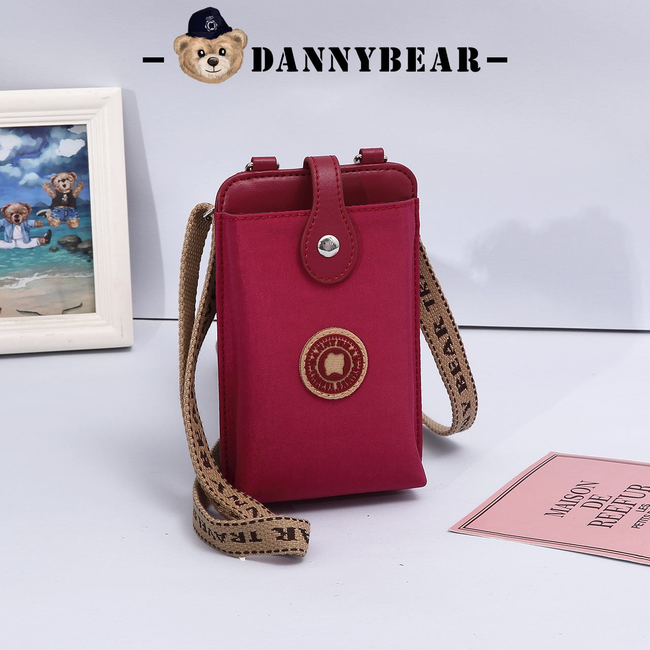 Danny Bear/丹尼熊单肩包迷你斜挎包多功能手机包女大容量工具包