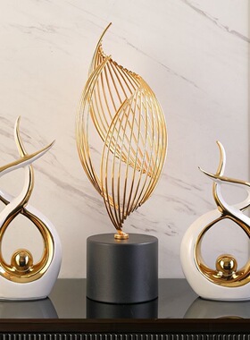 轻奢现代风生水起摆件客厅酒柜玄关电视柜办公室书柜乔迁新居礼品