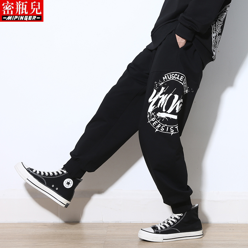 加绒冬季加肥加大男装裤子青少年男士大码休闲运动男裤卫裤潮流