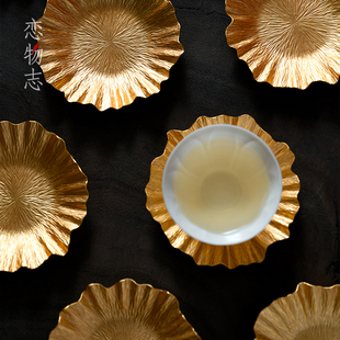 纯银杯托纯银999茶杯垫银杯托茶道零配银茶碟功夫茶具零配件 琦绽