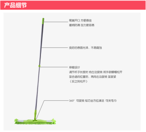 超细纤维雪尼尔不锈钢客厅手动平板拖把