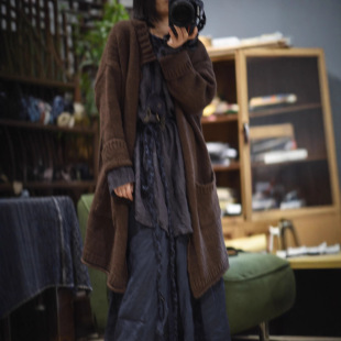 毛衣外套 羊毛复古混搭宽松长款 SN235 秋冬新款