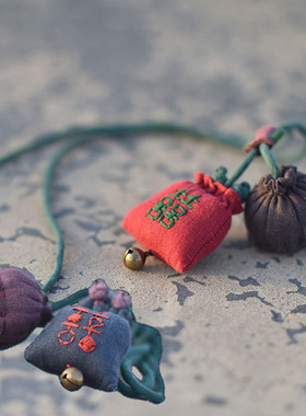 大小姐原创喜字钱袋百搭挂件项链