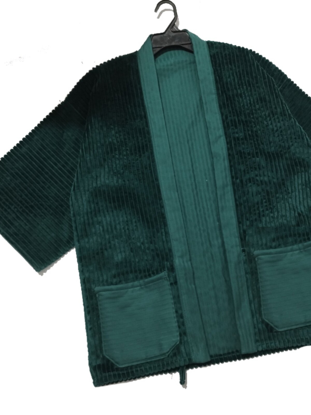 ORIGINAL HANFU ROBE JAPANESE JAPANESE DARK GREEN CARDIGAN SPRING AND AUTUMN RETRO LITERARY STYLE CARDIGAN LOOSE AND CASUAL