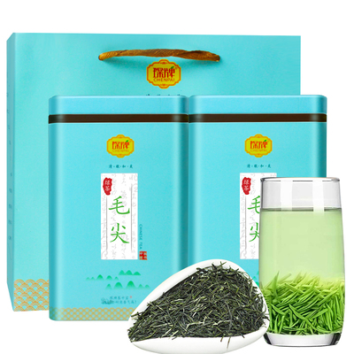 琛牌毛尖绿茶 明前头春头采叶嫩型美味鲜香味鲜爽新茶500克铁罐装
