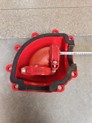 消防管沟槽弯头114钢卡卡箍漏水