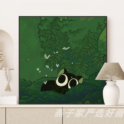 罗小黑战记数字油画diy填涂色手工手绘国漫卡通丙烯油彩装饰挂画
