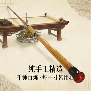 新品盘车溪流冲钓竿3.5米长节碳素28偏37调超轻硬钓鱼杆纯手作品