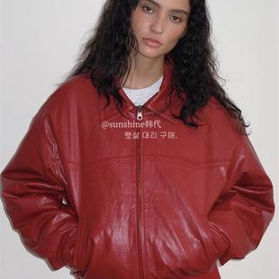 韩代潮牌POLYSOOEM设计师品牌JENNIE金智妮同款街头皮衣夹克外套