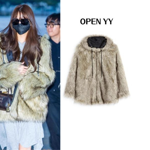 正品环保皮草双面连帽毛外套大衣