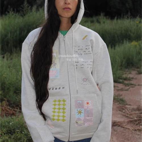 正品拉链开衫百搭连帽卫衣外套女