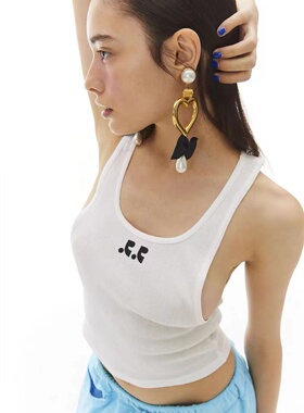 韩代潮牌rest and recreation赵美延JENNIE修身打底无袖性感背心