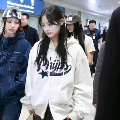 直邮正品金玟池minji裴真率卫衣